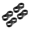 4PCS 12AN Fuel Line Mounting Clamp Hose Separator Aluminum Alloy Fitting Adapter Clamps Fit for 3 4 Oil Line Brake Line