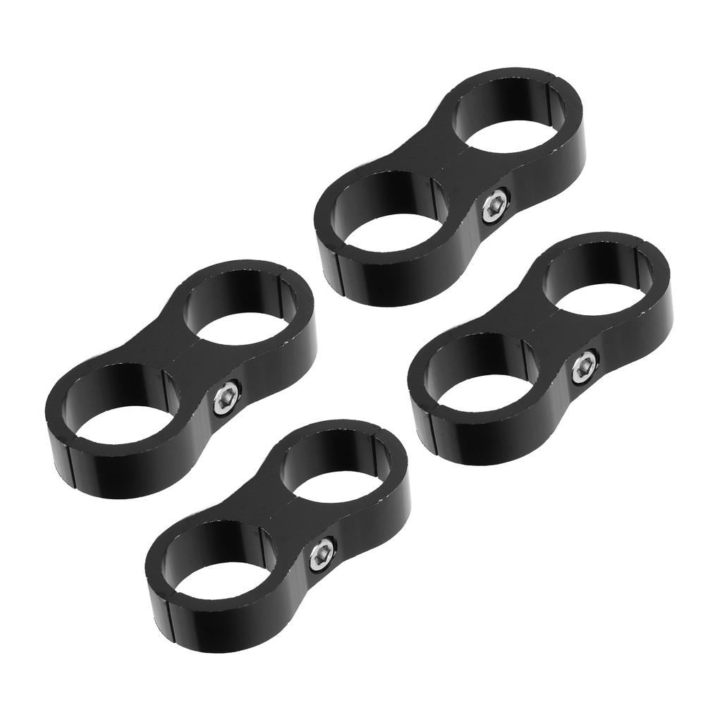 4PCS 12AN Fuel Line Mounting Clamp Hose Separator Aluminum Alloy Fitting Adapter Clamps Fit for 3 4 Oil Line Brake Line