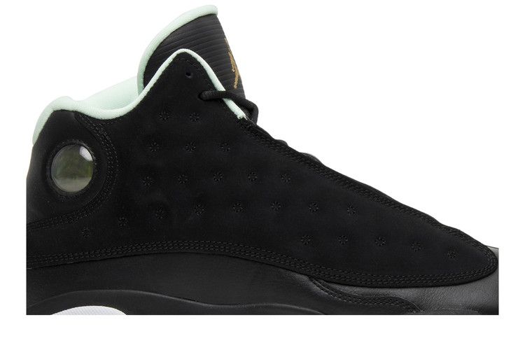 Kids' Sneakers Jordan 13 Retro Black Mint Foam (GS) Black/Metallic Gold-Mint Foam-White