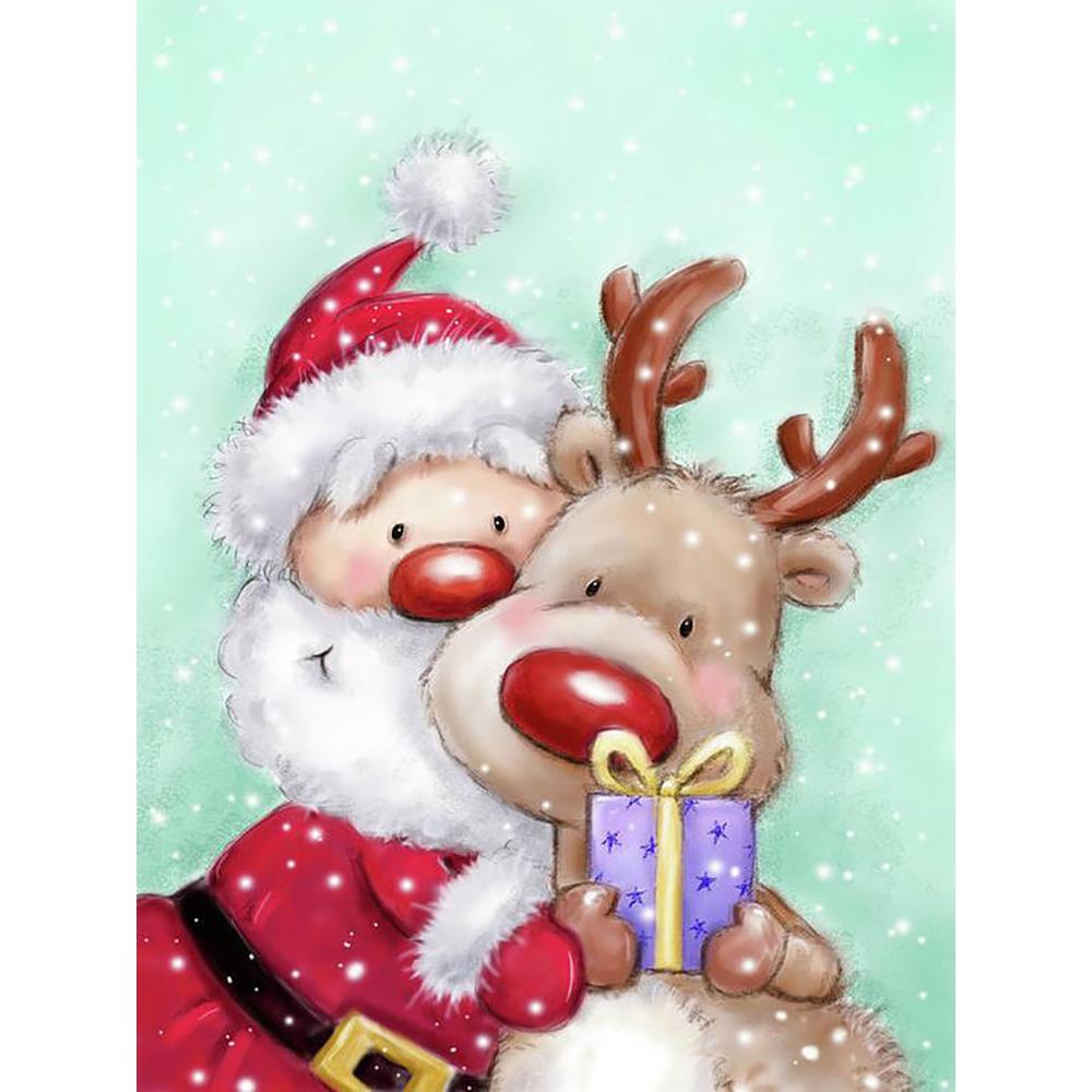 5d алмазная живопись Рождественский медведь шляпа ремесленная полная квадратная Алмазная вышивка крестиком мозаика с изображением животных Рождественская настенная живопись