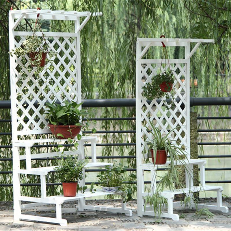 Carbonized Wood Multi-tier Plant Stand