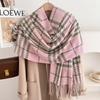 1116 autumn and winter new imitation cashmere scarf women's warm thickened outer shawl student plaid simple scarf wholesale