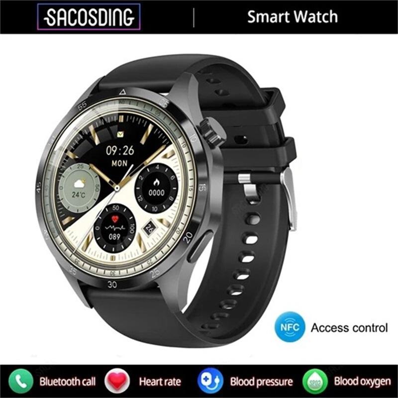 SACOSDING Smart Watch 4 Men Watch 4 Pro AMOLED HD экран Bluetooth вызов NFC мониторинг здоровья Smartwatch 2024 Новые часы GT 4