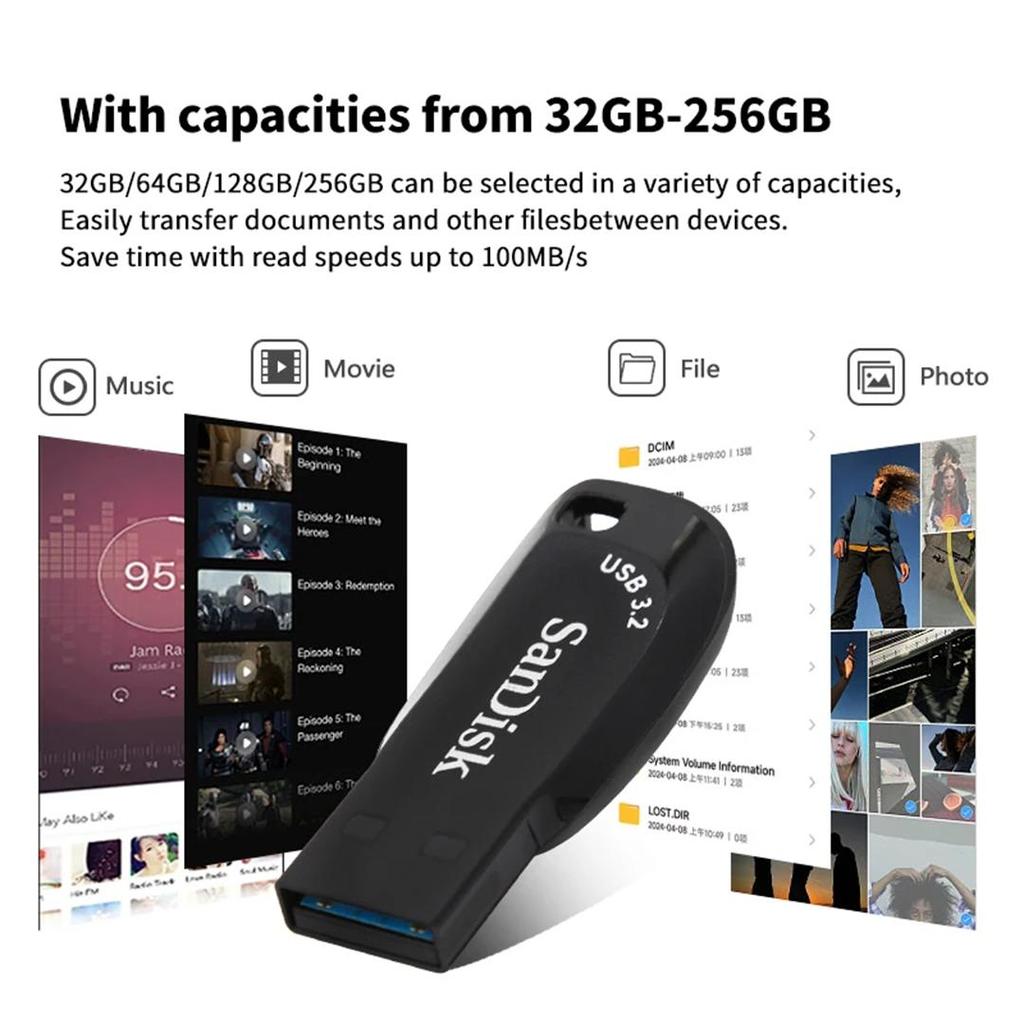 SanDisk USB 3.2 Флешка 128 ГБ 64 ГБ 32 ГБ 256 ГБ USB Флеш-накопитель 32 64 128 оригинальный Ultra Shift USB-накопитель Флешка USB Флеш-накопитель Диск на ключе Память