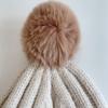 Шерстяная пряжа с большим помпоном, детская зимняя теплая шапка, теплые уличные теплые пуловеры, шапки