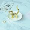 Ceramic Cat Ring Holder Jewelry Display Ring Display Utensils  Room Decor Miniature
