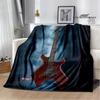 Одеяло BCrich с логотипом гитары, одеяло с фланцем, мягкое и удобное одеяло, теплое одеяло, одеяла для кровати, подарок на день рождения
