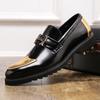Модные золотистые мужские повседневные мокасины с кисточками из лака с толстой подошвой, увеличивающие рост, мужские туфли для вечеринок, деловые туфли, броги