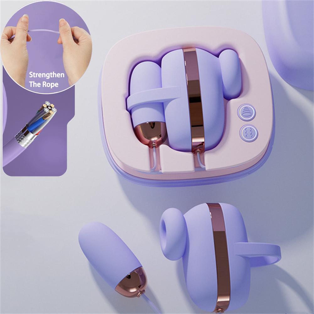 Двойная головка для сосания клитора, вибратор-пуля, мощная мини-присоска для клитора, мастурбатор для точки G, секс-игрушки для пар для женщин