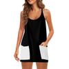 Womens Tennis Dress Workout  Dress With Shorts Sleeveless Spaghetti Straps Golf Athletic Dresses