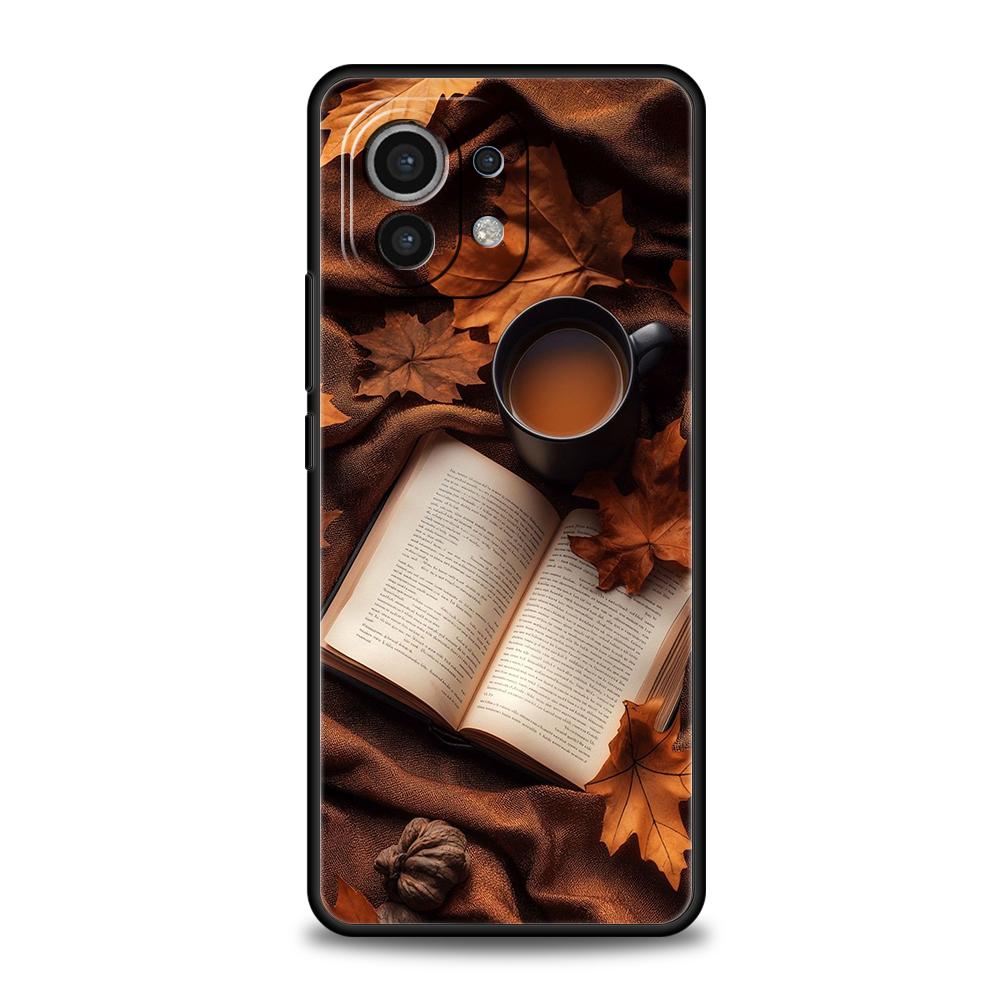 Чехол для телефона для Xiaomi Mi 17 Pro Max 15 14 13 12 11 Ultra 15T 14T 13T 12T Pro Lite Мягкий ТПУ Тыква Осенние листья Кофе