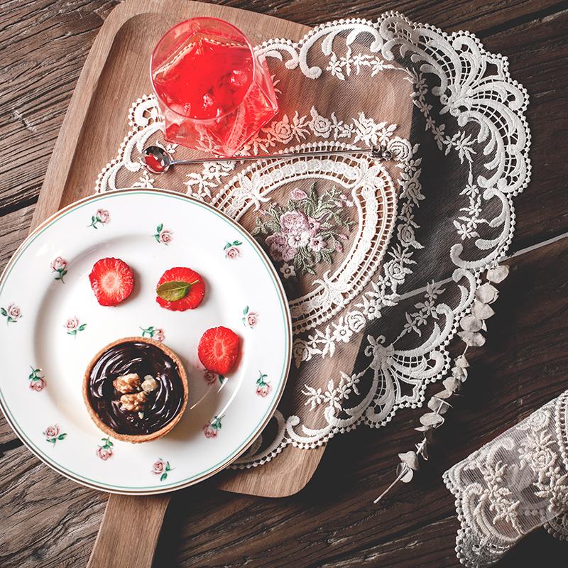 Винтажная кружевная салфетка для столовых приборов, вышитая скатерть, декоративные салфетки для столовой, вечеринки, свадьбы, антикварные подставки под кофе, салфетки для столовых приборов