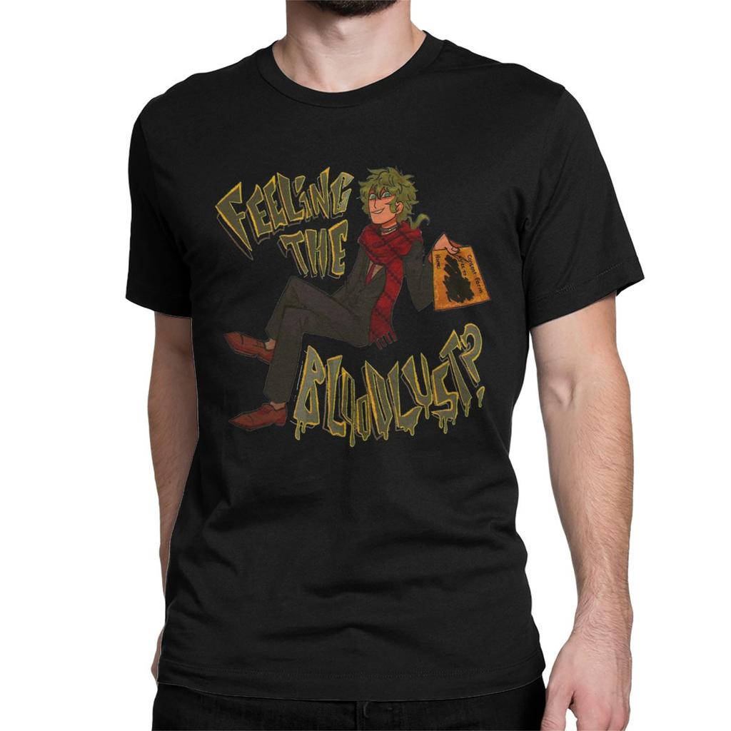 Футболка Midori Feeling The Bloodlust YTTD Футболки из чистого хлопка с коротким рукавом Your Turn To Die Аниме Игра Футболка Одежда с принтом