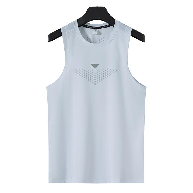 Мужская ультратонкая быстросохнущая эластичная спортивная майка, многоцветная, без рукавов