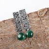 Malachite Earrings, 925 Solid Sterling Silver Earrings Handmade Gemstone Jewelry, Gifts For Wife Brand New Earrings For Engagement Gift