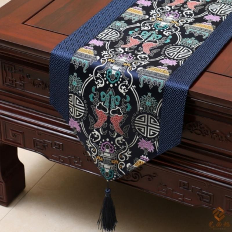 Новый китайский стиль тканый парчовый настольный флаг, современная мода, простой настольный флаг, сельский обеденный стол, чайный стол, скатерть