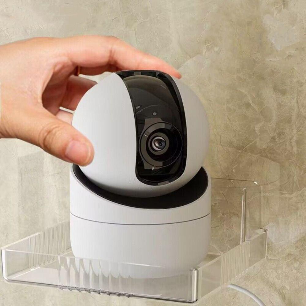 Fixed Floating Storage Stand Rack Clear Record Wall Shelf Practical Security Camera Rack Home