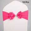 10 шт. Эластичная лента Атласный бант Пояс для стула Двухслойный Свободная завязка Бант-узел для стула Декорации Эластичная Однотонная лента для стула