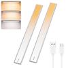 Quntis Rechargeable Cabinet Light, 40cm, Two-Piece, Automatic On, 2500mAh, Ultra-Thin, Indoor, Closet, Kitchen, Entryway, Staircase, Bedside, LED