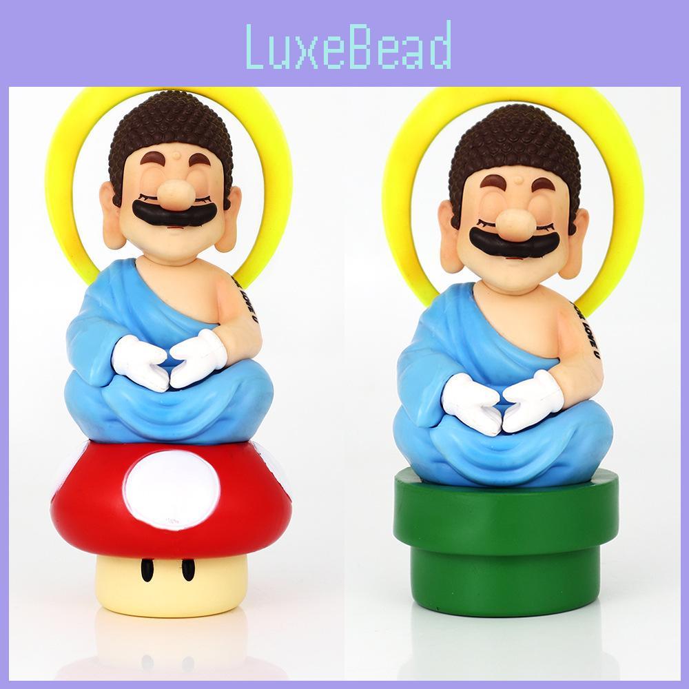 Очаровательная аниме-фигурка Марио, выставленная на витрине, в стиле Марио с красочной водяной трубкой