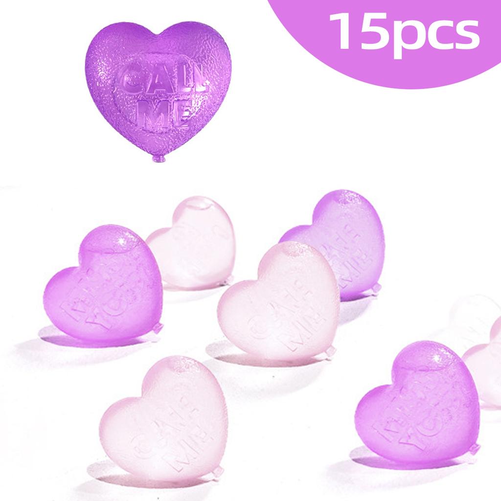 Leeseph 15 шт. многоразовых кубиков льда, моющиеся неплавящиеся пластиковые кубики льда в форме сердца для напитков, виски, коктейлей, вина, кофе