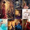 5D DIY Diamond Painting Beauty Full Round Diamond Embroidery Kit Mosaic Picture Cross Stitch Mosaic Rhinestone Decoration Gift