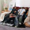 Tokio Hotel Rock Band Printed Flannel Blanket  Soft Cozy Kids Blanket for Sofa Bed or Travel Warm Gift Idea for Birthday