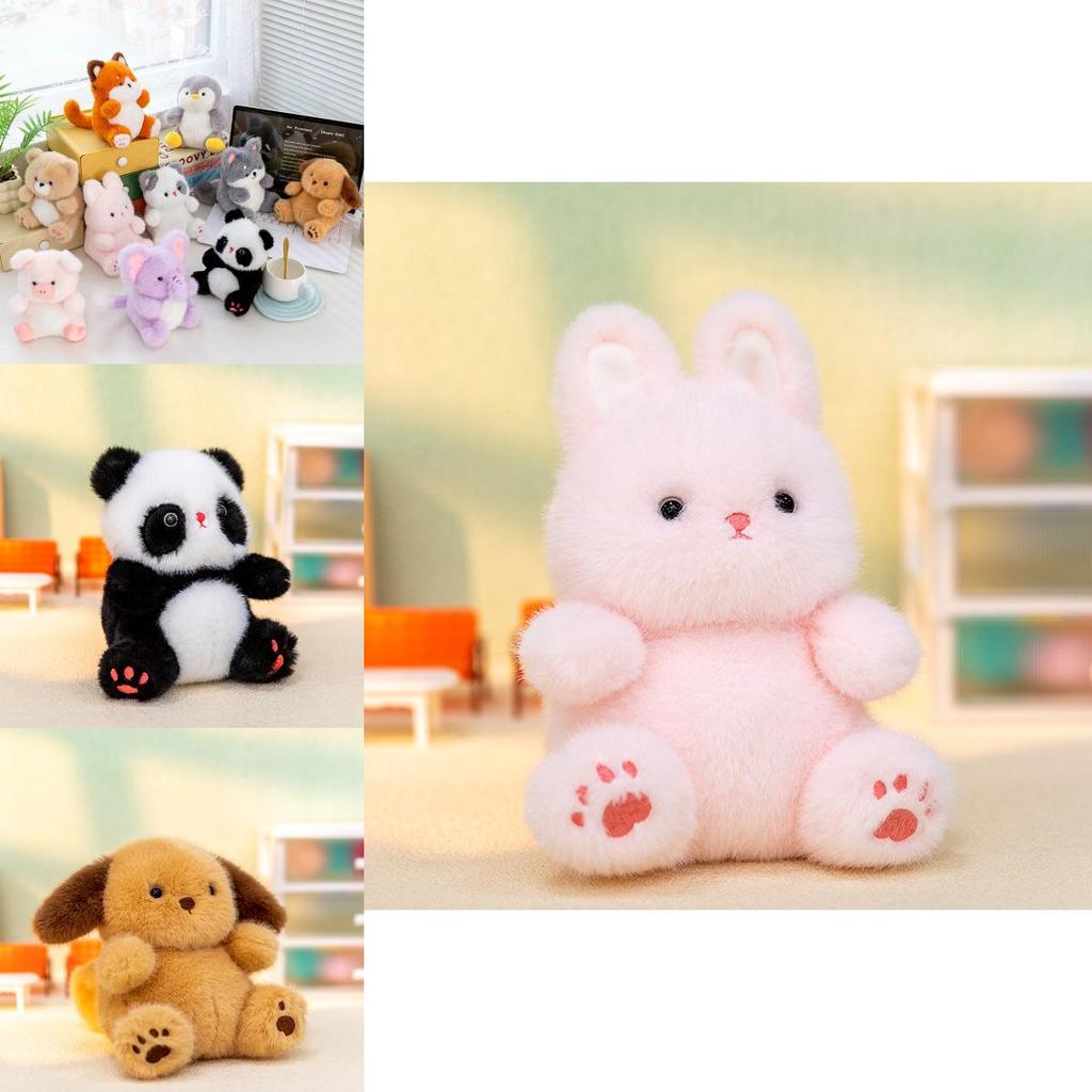 Плюшевая игрушка Пингвин Медведь Кролик из коротковорсовой мягкой ткани для детей и коллекционеров