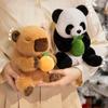 Greedy Series Panda Dolls Little Panda Doll Orange Capybara Plush Toys Children's Comfort Birthday Gift