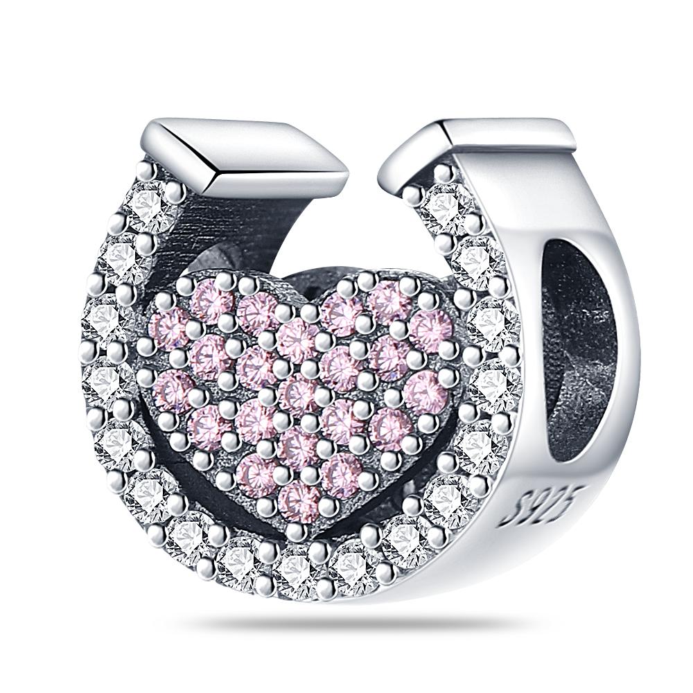 Plata De Ley Christmas Heart Flower Cat Paw Mother Child Girl Charms Fit Original 3Mm Bracelet Jewelry For Women