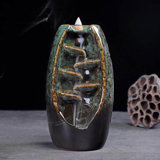 Курильница с обратным потоком и 10 конусами Креативный освежитель воздуха Водопад Благовония Конус