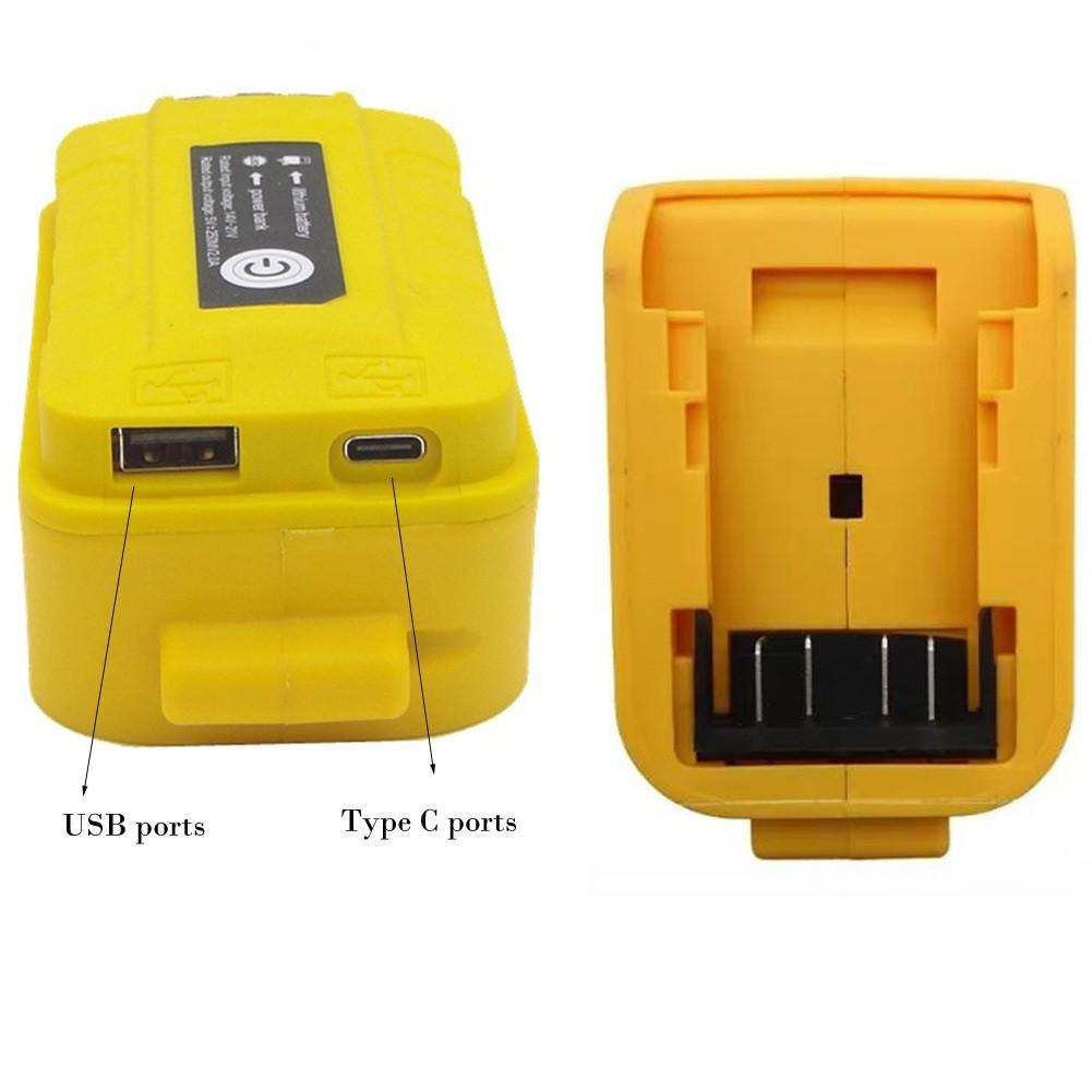Dual USB Battery Adapter for Dewalt For DCB203 For DCB200 with LED Indicator