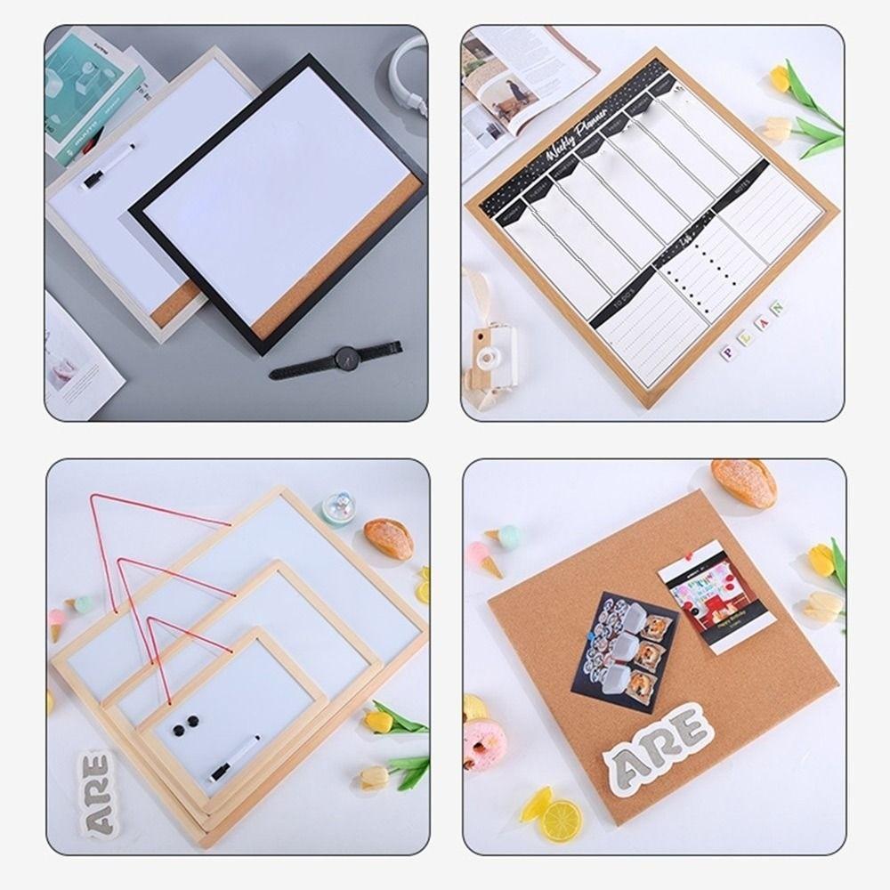 DIY Cork Board Wood Photo Background Pictures Wall Plate Letter Message Boards