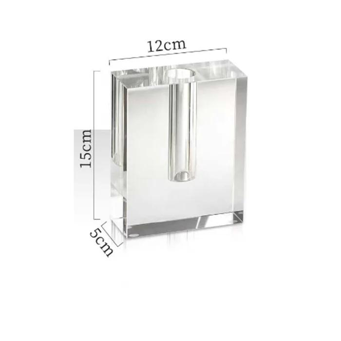 Ваза из прозрачного стекла Современная простота Цветочный горшок Гидропонный контейнер для растений Аксессуары для украшения дома Цветочные вазы