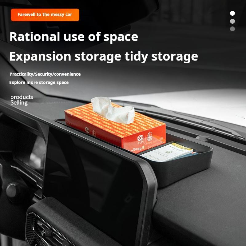 Органайзер на приборную панель для Toyota Land Cruiser Prado 250, скрытый лоток-бокс для дисплея центральной консоли, автомобильные аксессуары, черный