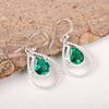 Green Emerald Gemstone Jewelry, 925 Solid Sterling Silver Earrings, Handmade Beautiful Jewelry, For Wedding Gift