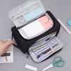 Large Capacity Pencil Bag Oxford Cloth Stationery Organizer Simple Double-Layer Pencil Case  Travel