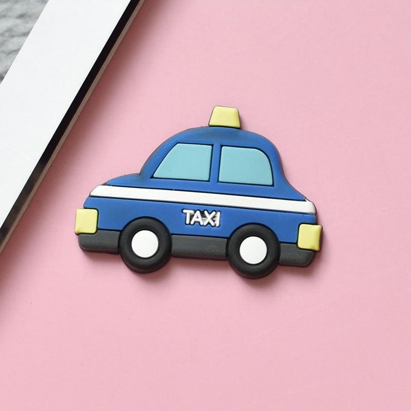 1 Set PVC Fridge Magnet Cars for Children Kids Early Education Toys Cute Magnets for Refrigerator Decor Magnetic Cartoon Vehicle