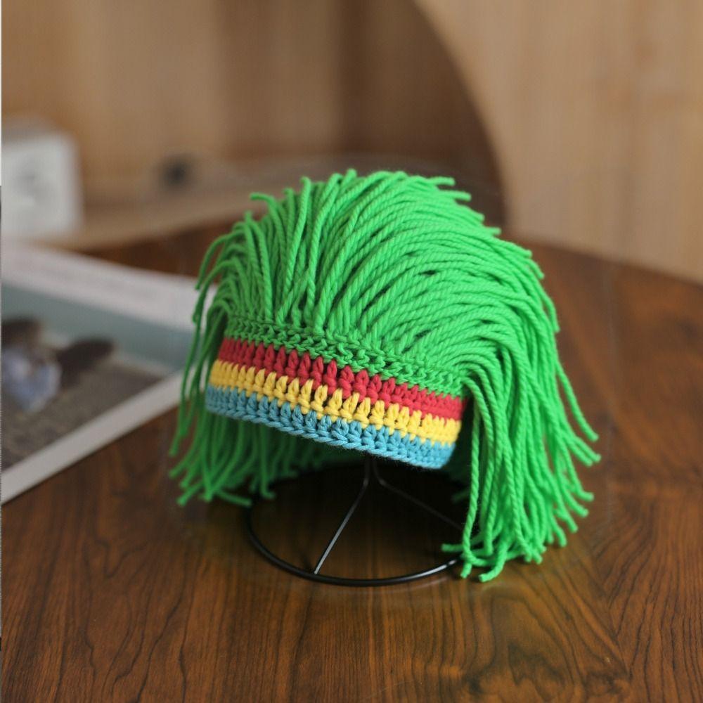 Thick Reggae Dreadlocks Knitted Hat Synthetic Hair Braid Hat Hip Hop Beanie Balaclava