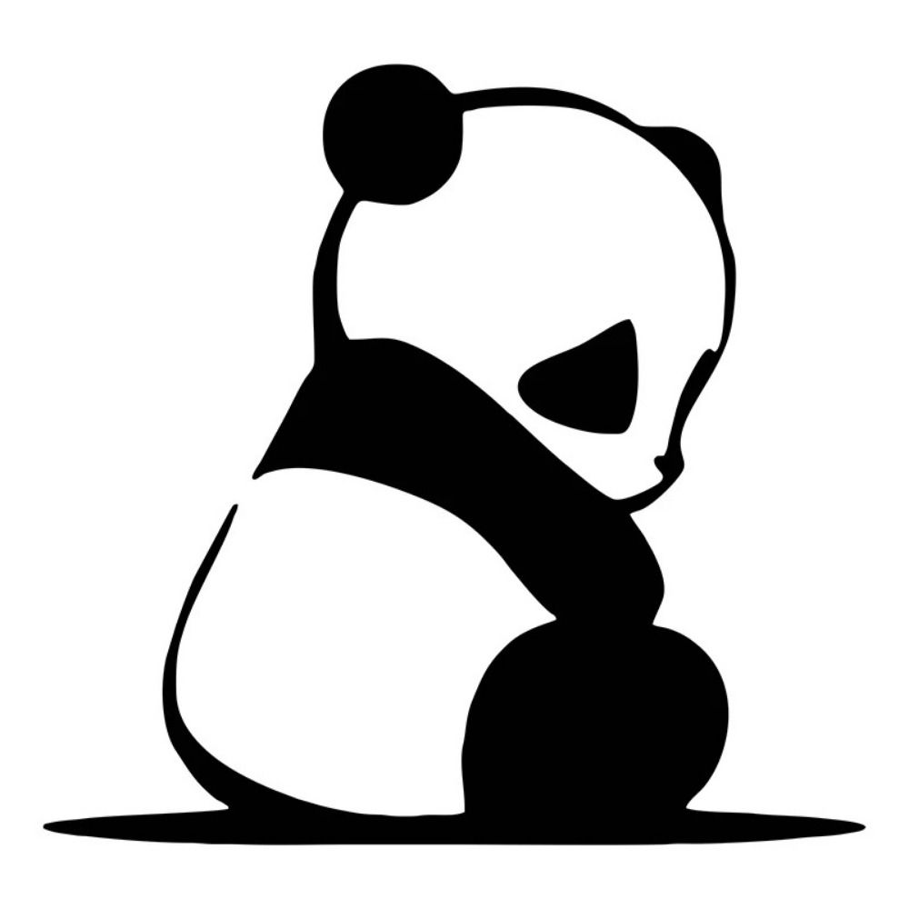 Vinyl Car 3D Panda Stickers Universal Simulation Panda Cars Decal  Car-Styling