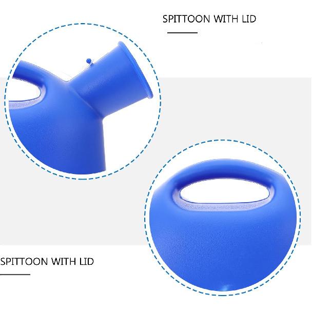 Бутылка-писсуар для мужчин – 2000 мл Упаковка из 2 штук – Непроливающийся мужской писсуар с крышкой для защиты от запаха – Портативный пластиковый контейнер для мочи для автомобиля,