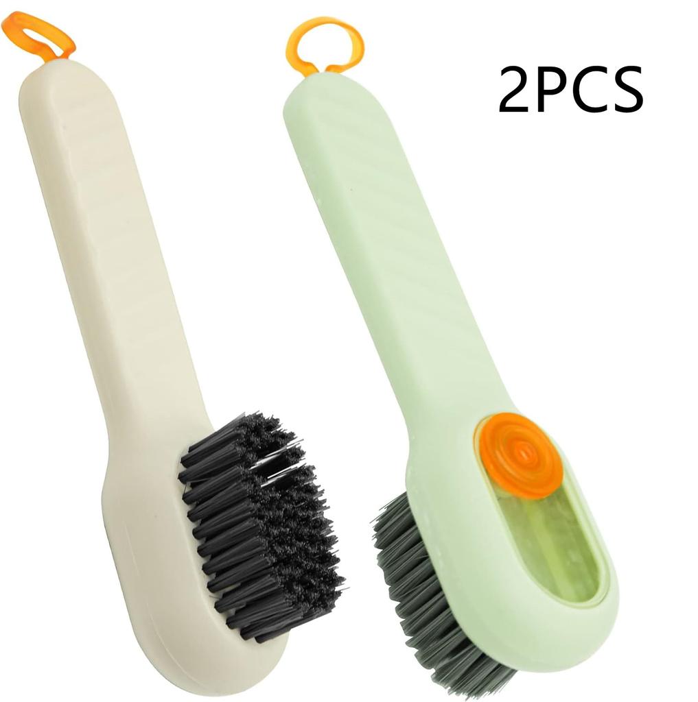 1/2pcs Multifunctional Liquid Shoe Cleaning Brush with Soap Dispenser, Shoe Laundry Brush Scrub Brushes for Cleaning, Soft Bristle Cleaning Brushes