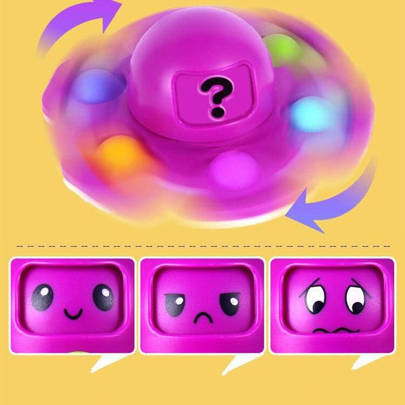 Непоседа игрушки аутизм снятие стресса силиконовые интерактивные флип осьминог изменить лицо Spinner Push Pop Bubble Fidget игрушка для спиннеров