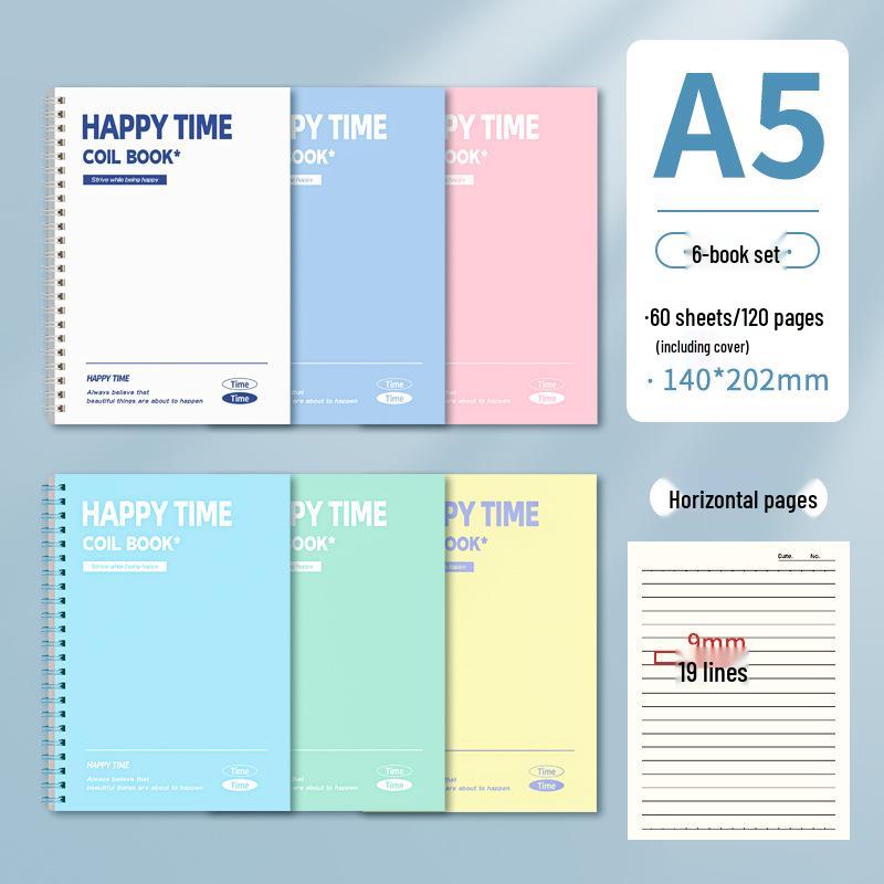 Цветной B5 блокнот на спирали: Высококачественный журнал формата А5 для учебы, записей и ведения дневника - Идеально подходит для студентов.