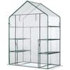 Foil Greenhouse Walk-In Garden House Tomato Greenhouse Hothouse Cold Frame with 6 Shelves Transparent Steel PVC Plastic 142 x 73 x 195 cm