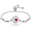 Браслет для июля Дерево Жизни Платиновое Серебро Защита от Поставляется с материалами для подарочной упаковки Женский, Камень рождения, Рубин, Мотив, Покрытый, 925, Злой,
