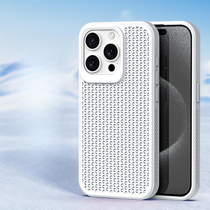 Подходит для iPhone16pro Охлаждающий сотовый дышащий чехол для мобильного телефона Apple 15 Матовый на ощупь 14 Противоударный защитный чехол
