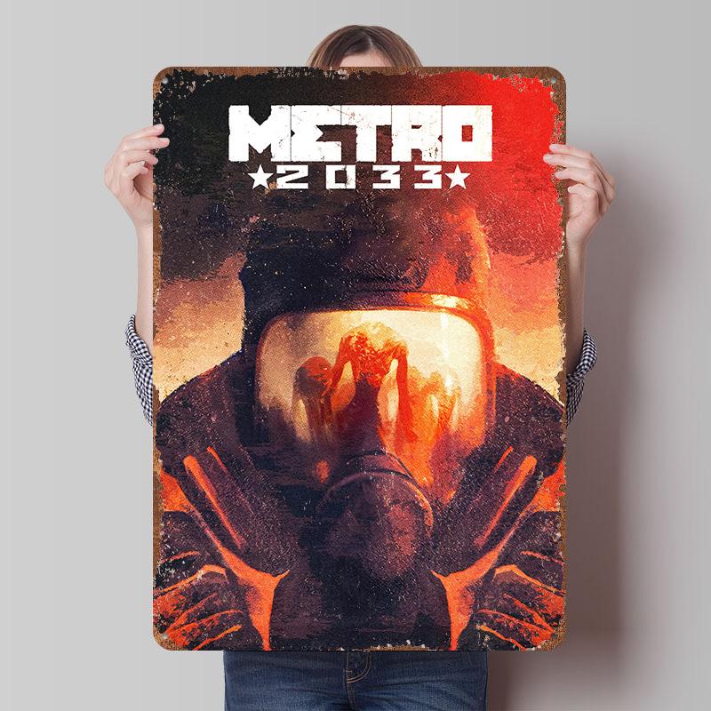 Metro Cover Art Tinplate Poster Customized Wall Art Vintage Retro Metal Signs for Decoration Bedroom Decorations Desk Decor