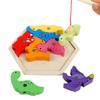 Деревянные магнитные игрушки для рыбалки для детей, бисерные упражнения на координацию движений рук и глаз, головоломка для раннего образования в детском саду