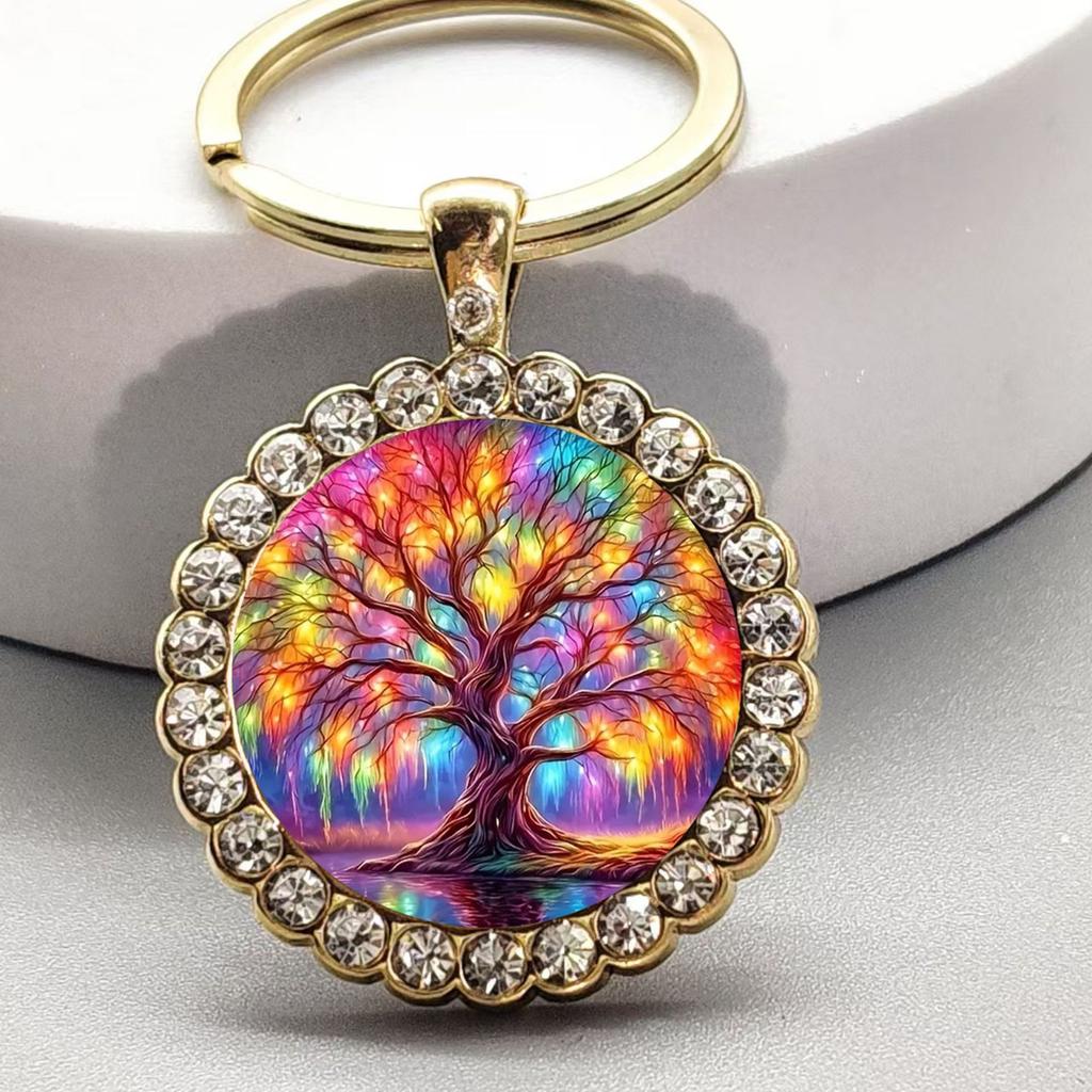 Брелок-подвеска Badge Time Gemstone Cross Border Accessories Metal Keychain